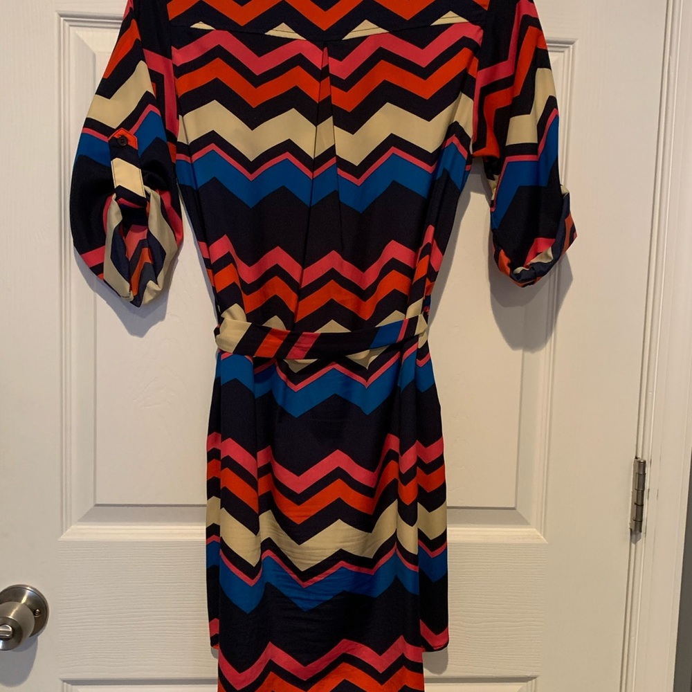 Collective Concepts Women’s Shirtdress. Chevron.